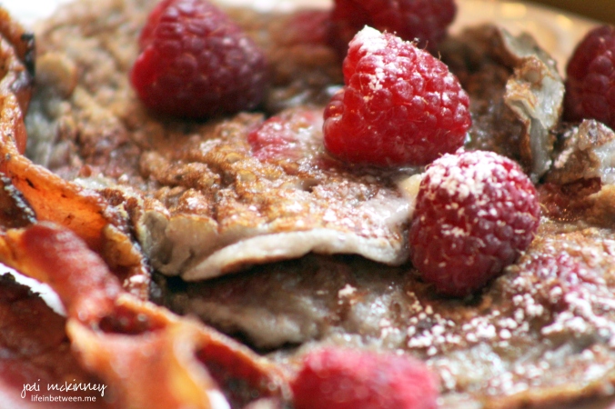 fresh red raspberry pancakes 2