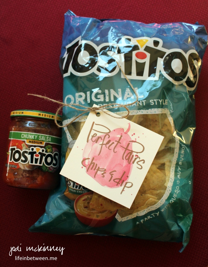perfect pair wedding shower gift chips and dip salsa