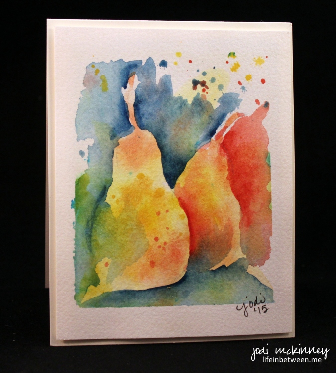 pears in watercolor