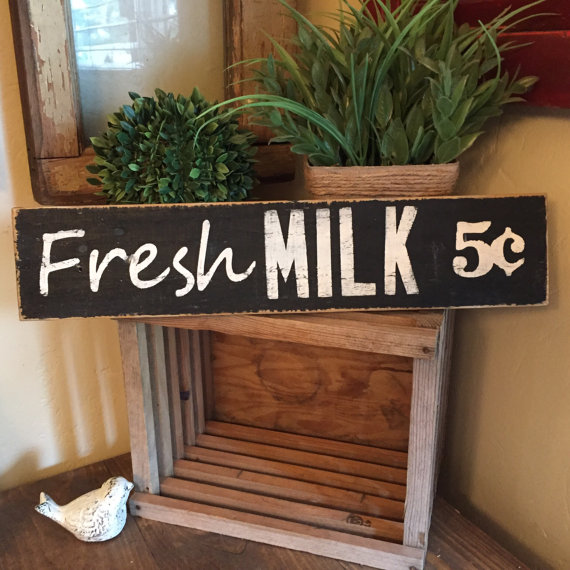 fresh milk sign